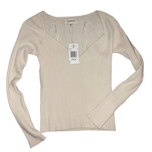 L Space ribbed long sleeve with heart cutout over chest